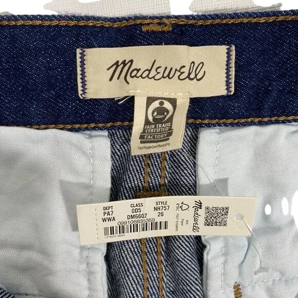 Madewell Dark Blue Straight Leg Jeans - Picture 8 of 13
